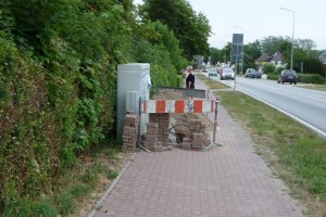 Bauaktivitäten am Outdoor-DSLAM