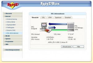 DSL-Status-Anzeige